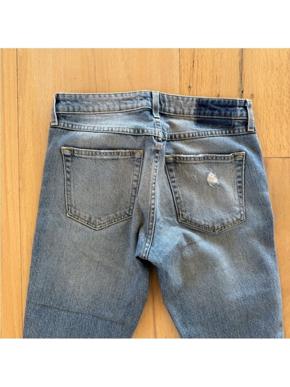 AMO Stix in Soulmate Destroy Jeans Distressed Light Wash Denim Size 27 - Picture 5 of 7